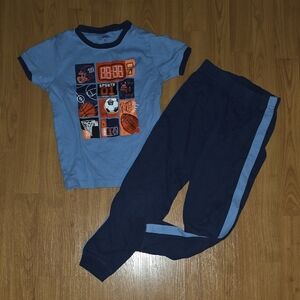Kids Sports Pajama Set - Blue and Orange